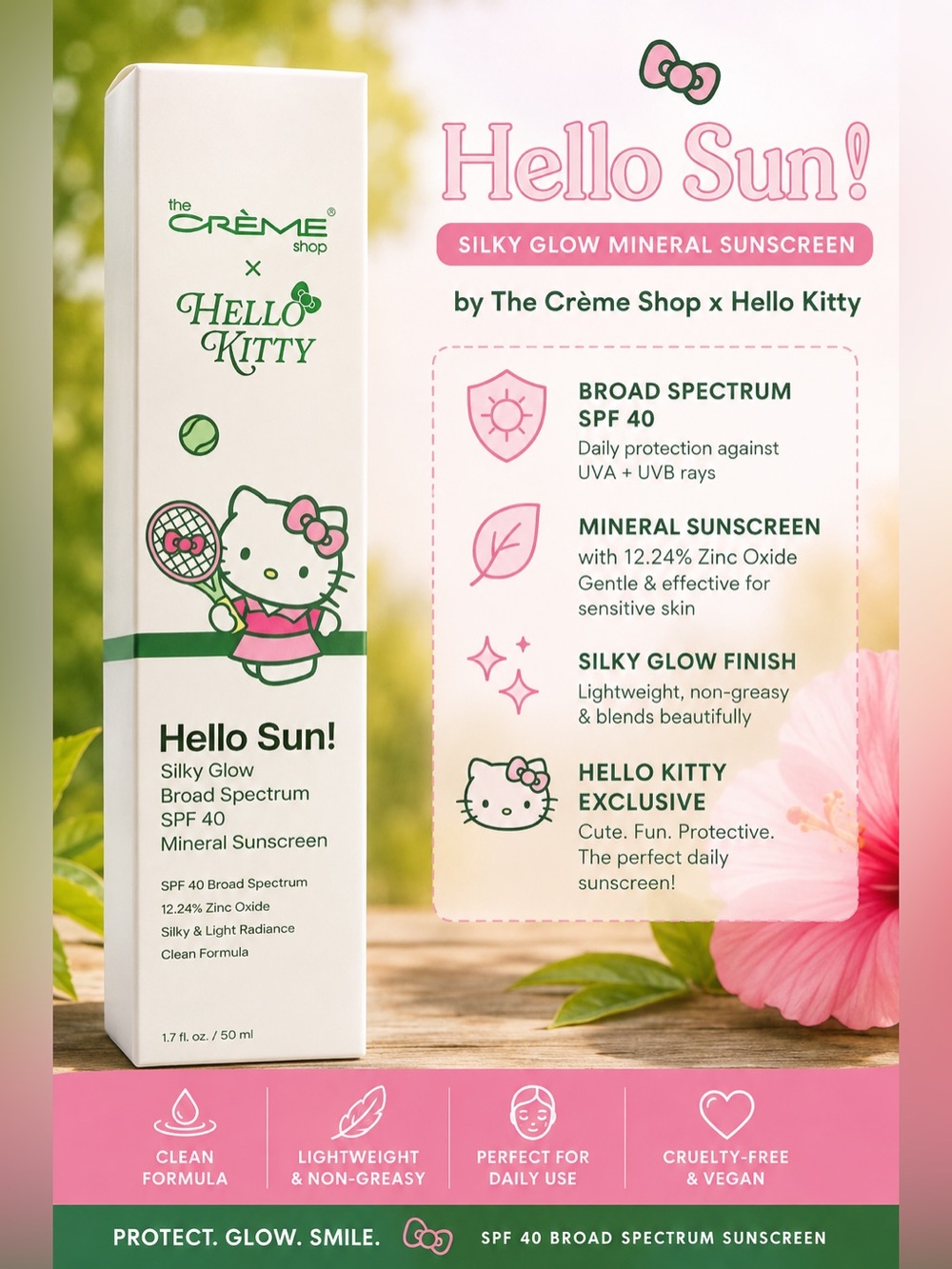 Hello Sun! Silky Glow Mineral Sunscreen SPF 40 - Pink